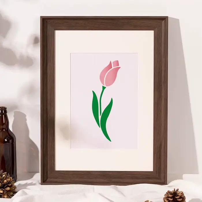 Pochoirs en forme de tulipe