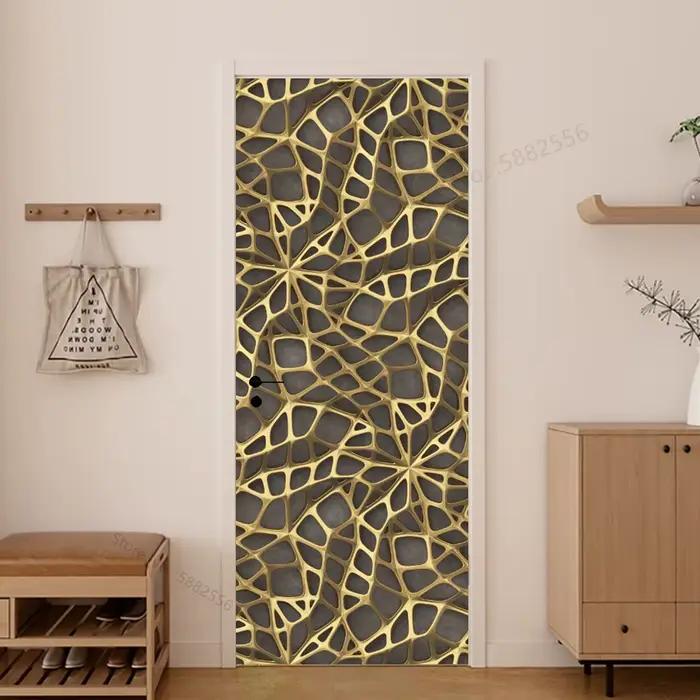Autocollant de porte imitation bois