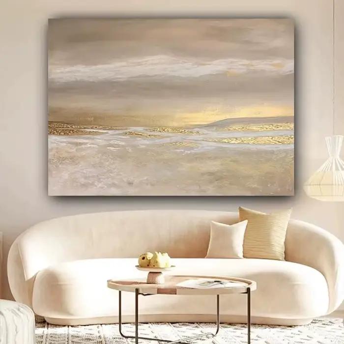 Peinture à l'huile abstraite moderne faite à la main