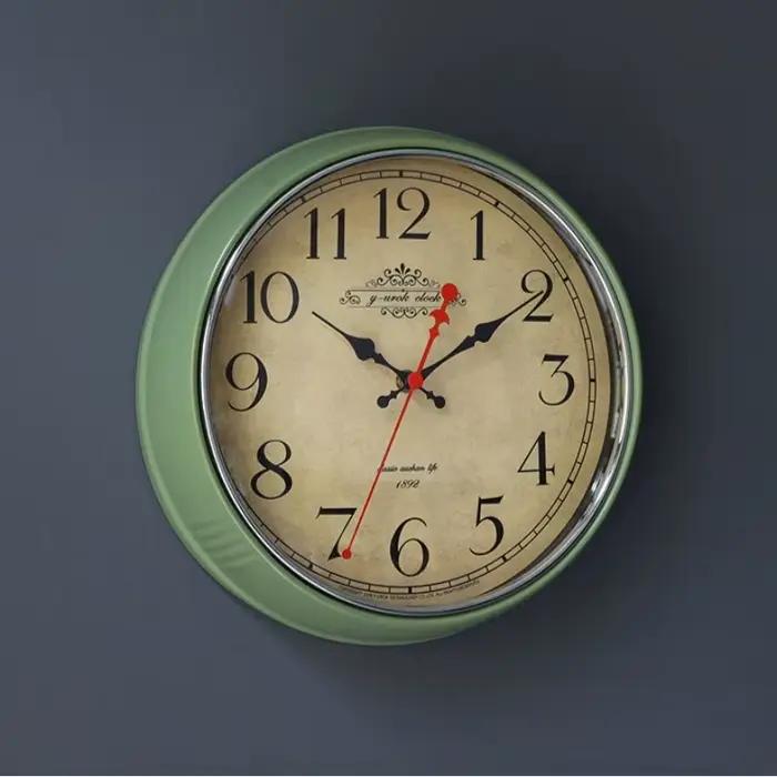 Grande Horloge Murale Américaine, Vintage, Shabby Chic, Salon, Rétro, Décoration de Maison, Chambre à Coucher, Bar Décoratif, Cadeau, SC624