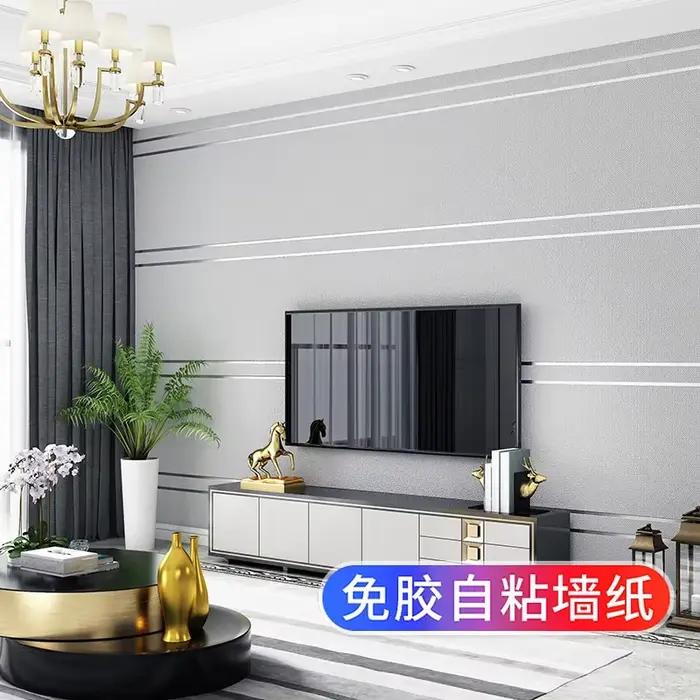 Décoration de pièce panneaux muraux en daim modernes auto-adhésifs