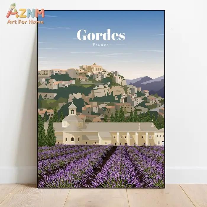 AZNM Affiche de voyage vintage sur toile