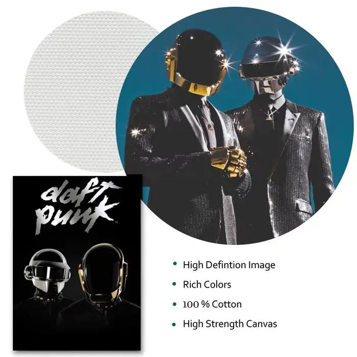Daft Punk 1997 Album peinture calligraphie toile affiche: sans plis imperméable Durable tous les espaces décoration murale