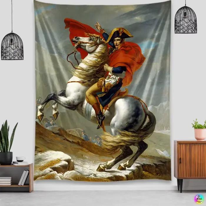 HD Napoléon peinture à l'huile tapisserie bohème esthétique tenture murale français célèbre