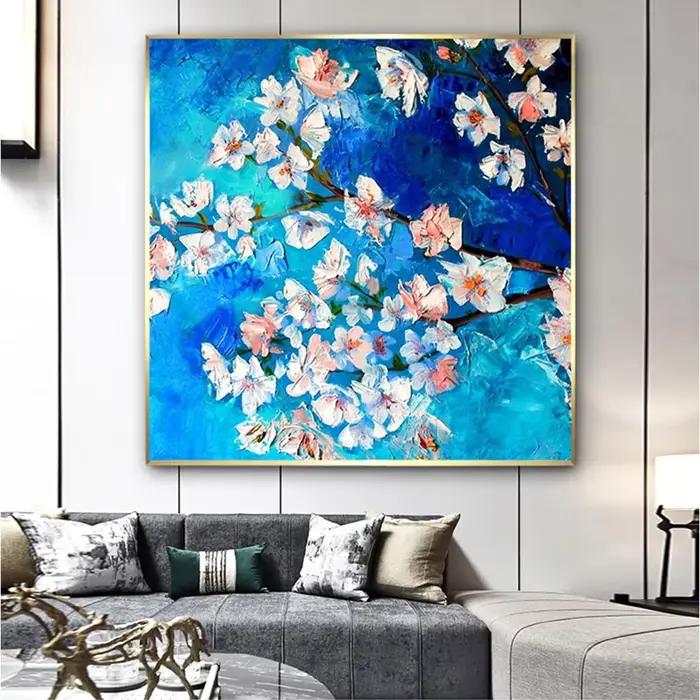 Peinture à l'huile florale abstraite 3D