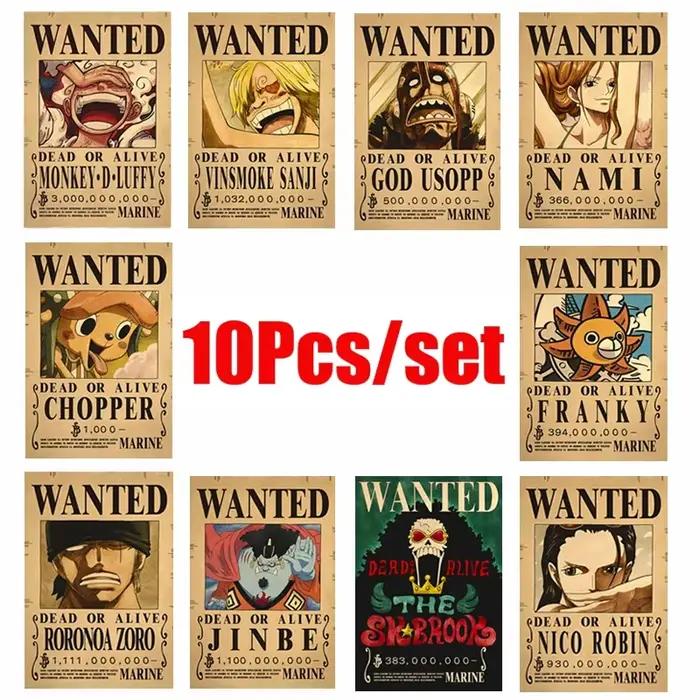 Ensemble d'affiches vintage Anime One Piece