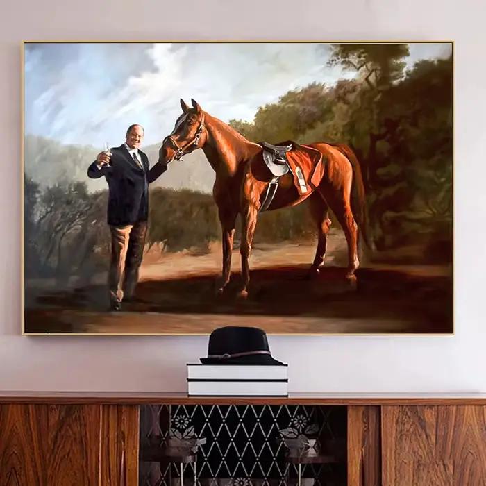 Peinture sur toile vintage Tony Soprano PieOMy Horse