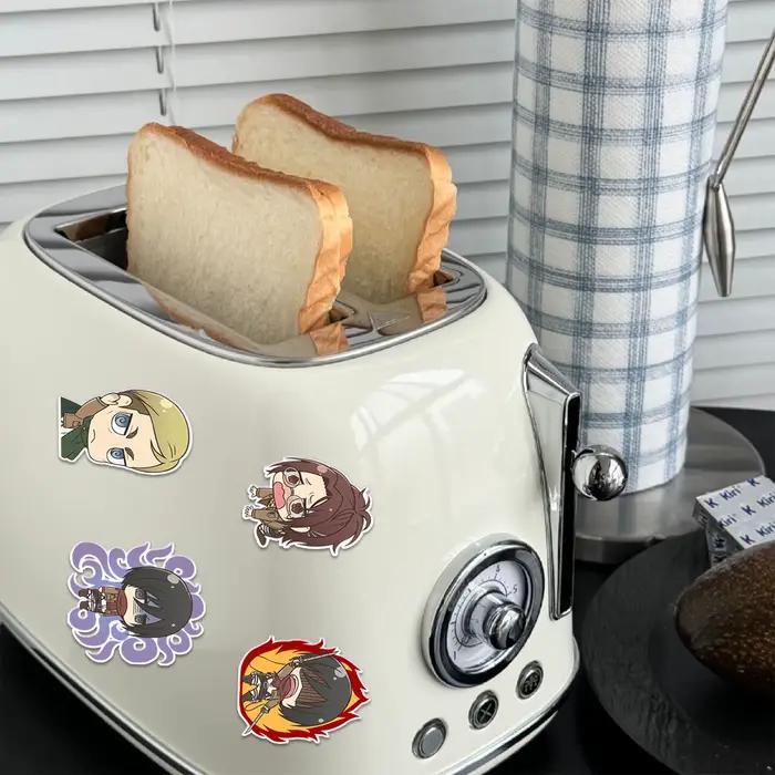 40 pièces d'autocollants Attack on Titan Manga Chibi – Autocollants décoratifs DIY pour scrapbooking