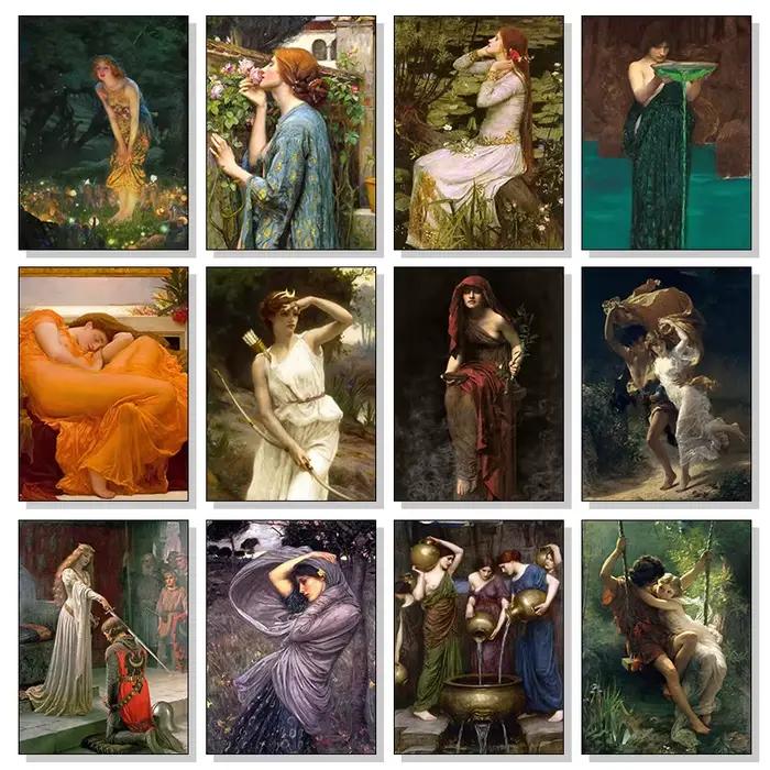 Affiche de portrait de femme pré-Raphaëliste