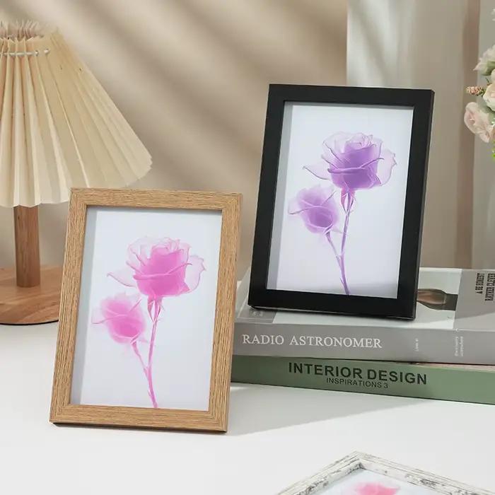 Cadre photo en bois pour accrocher au mur