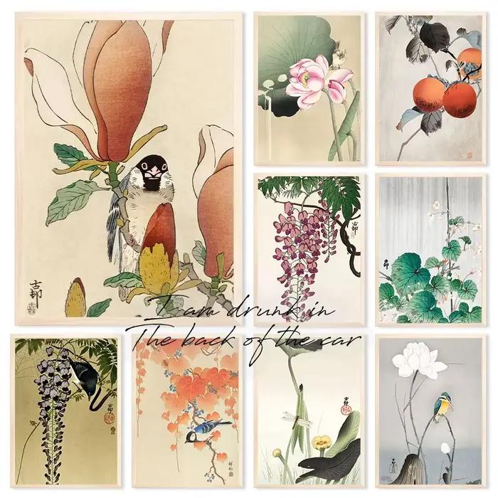 Affiche d'art vintage asiatique