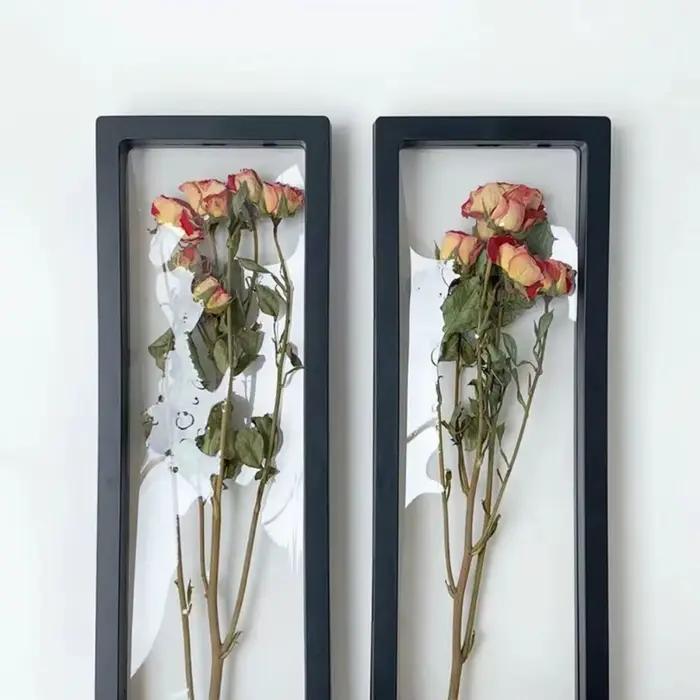 Nouveau Cadre Transparent boîte de rangement carré noir blanc