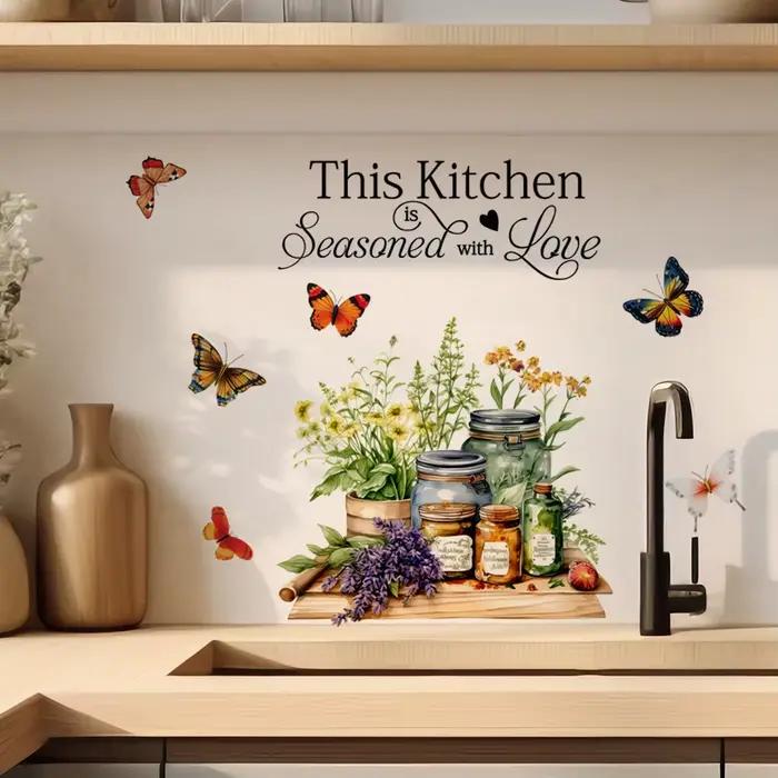 Autocollants muraux avec citations de cuisine