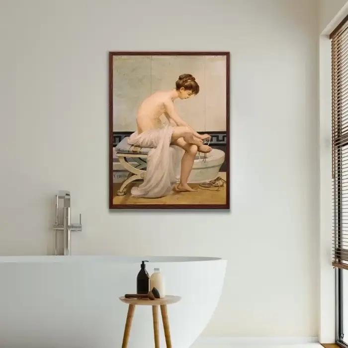 Toile de Portrait de bain de femme Vintage