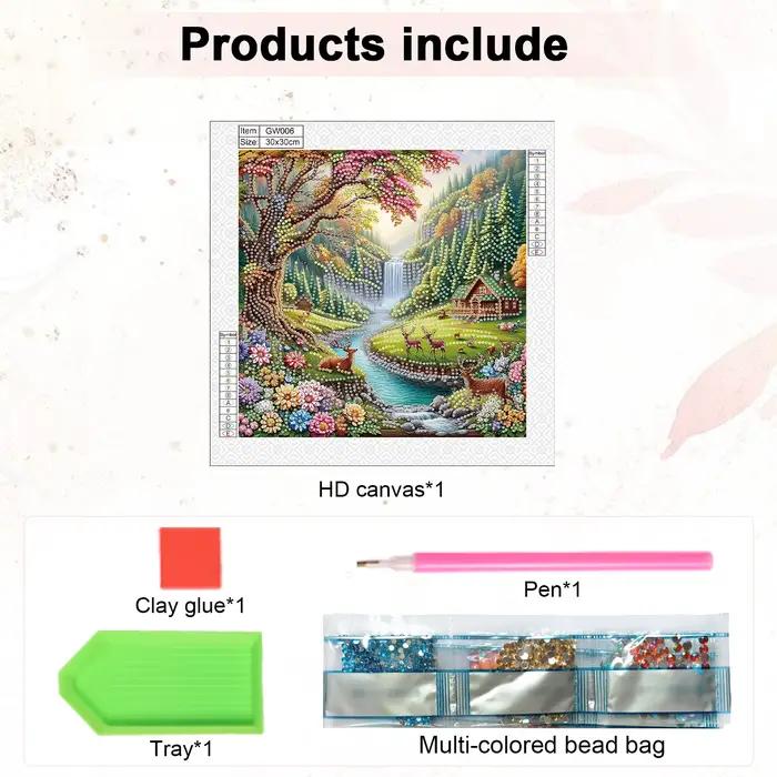 5D bricolage diamant peinture Kit cerf paysage décoration