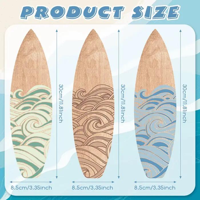 Décoration murale de planche de surf en bois