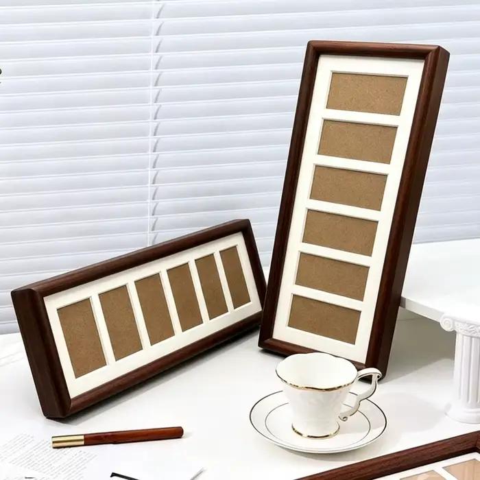 Cadre photo en bois multi-grilles style bande de film