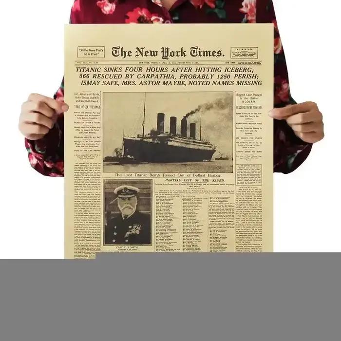 Affiche classique de l'histoire des temps de New York
