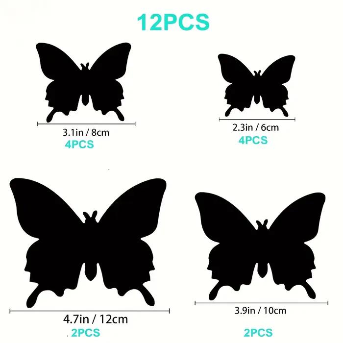 Décoration murale papillon 3D 12 pièces
