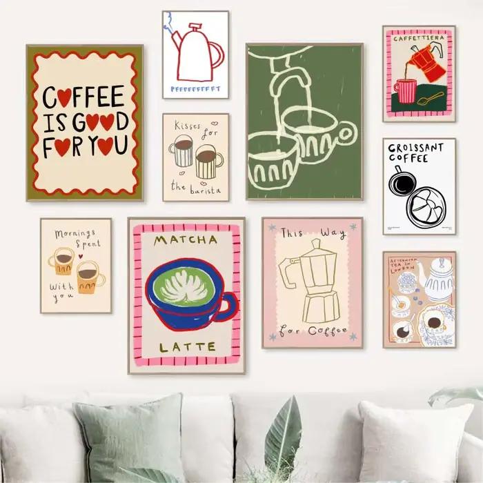 Affiches et imprimés de café expresso Latte