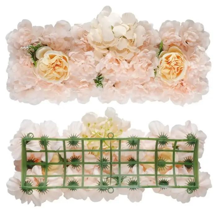 Panneau mural de fleurs artificielles simulées DIY 3D pour mariage