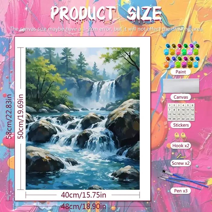 Peinture par numéros Huacan : Cascade