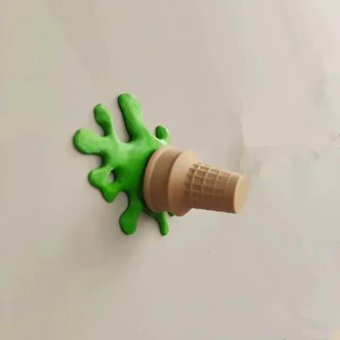 Décoration murale de crème glacée fondue