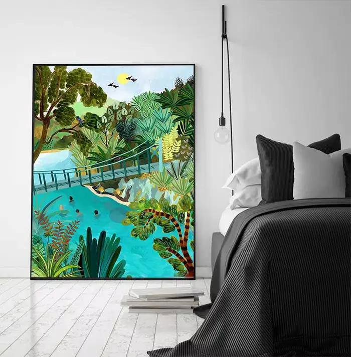 Affiche de paysage de Nouvelle-Zélande