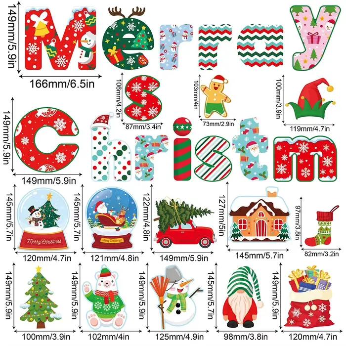 Autocollant Mural de Noël pour Fenêtre