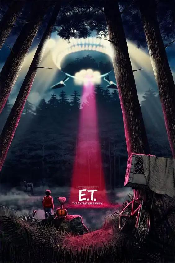 Film E.T. Affiches murales rétro extraterrestres des années 80