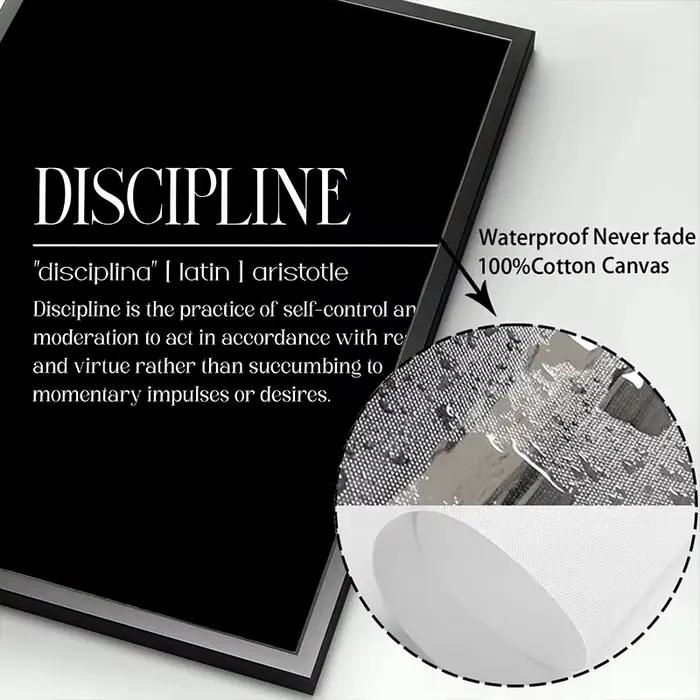 Affiche imprimée de Discipline inspirante