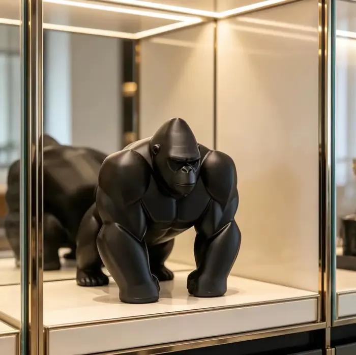 Sculpture de gorille, décoration de bureau à domicile