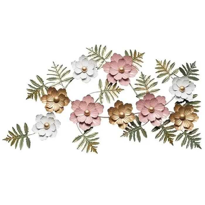 Décoration murale de fleurs de pépinière en métal nordique