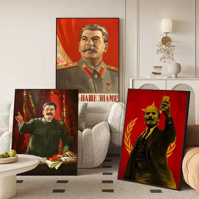 Affiche Lenin et Staline