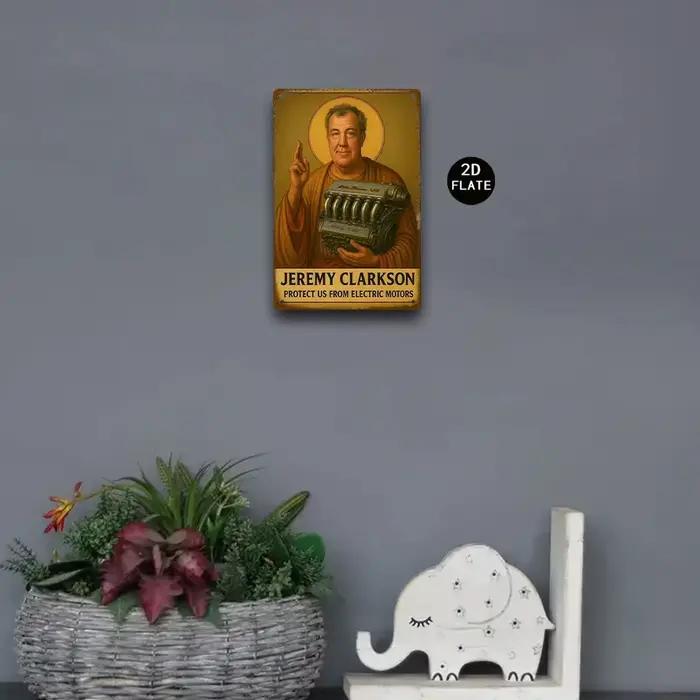 1 plaque murale en fer antique Jeremy Clarkson Racing – Décoration de garage robuste