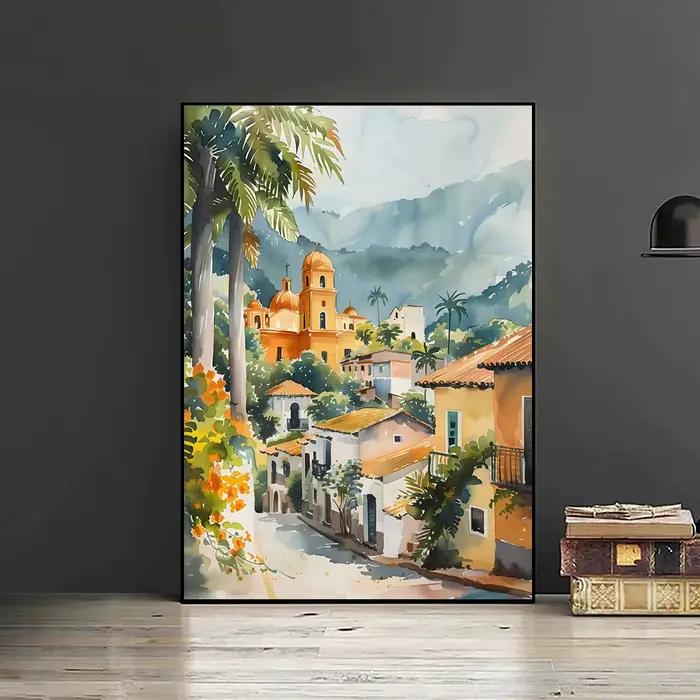 Affiche de paysage de la côte amalfitaine d'Édimbourg