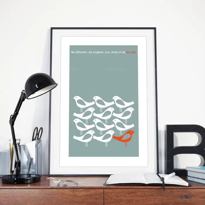 Impression d'art d'oiseaux Be Different