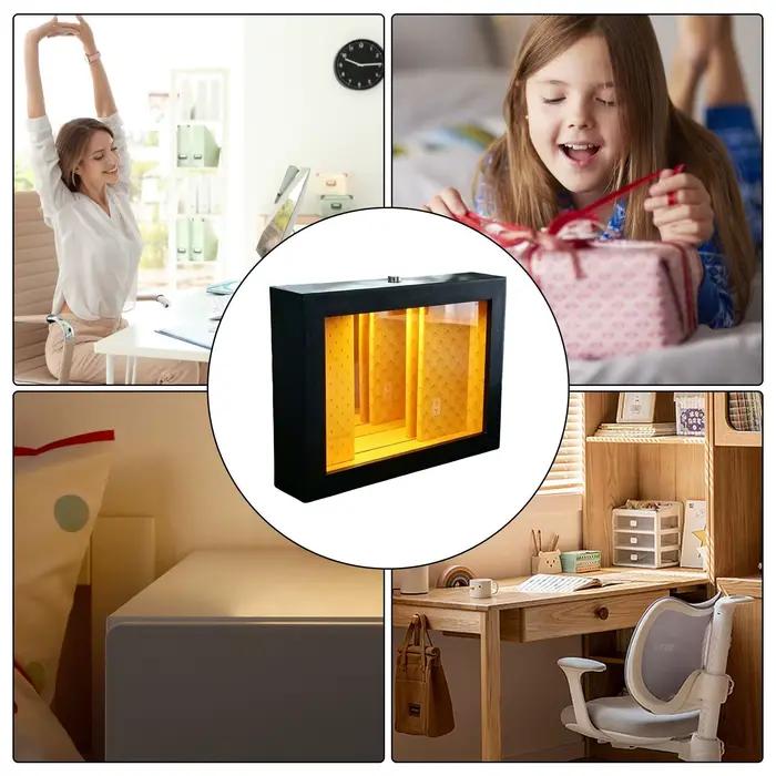 Cadre décoratif lumineux 3D effet miroir abysse pour bureau
