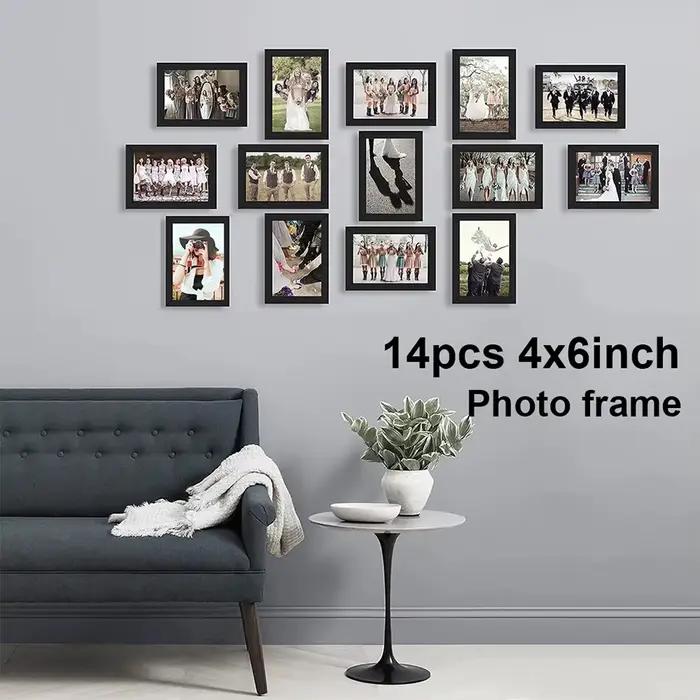 Ensemble de cadres photo noirs blanches