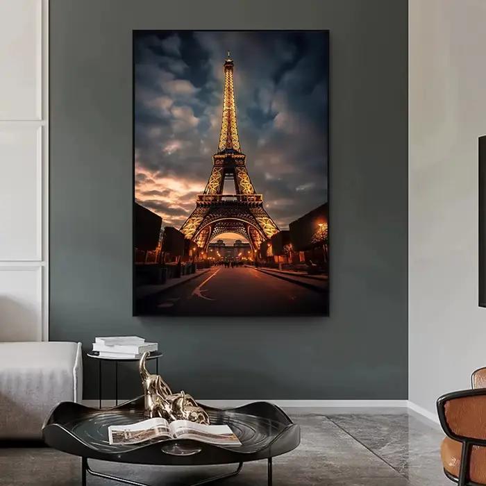 Photographie Photo Paris-tour Eiffel la nuit affiche HD mur Art toile impression peinture photos pour salon décor à la maison