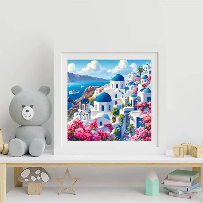 Peinture de paysage de maison sans cadre
