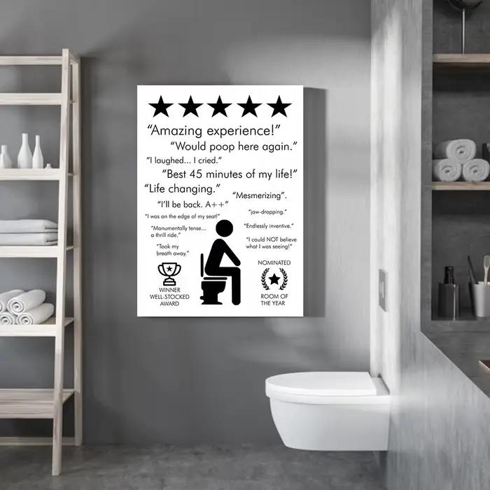 Affiche imprimée avec citation de salle de bain