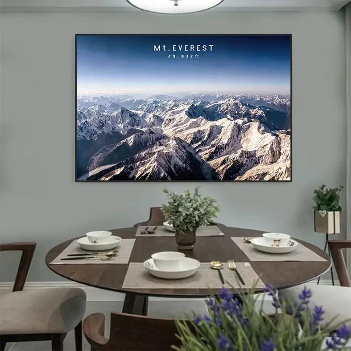 Affiche murale imprimée de montagne du monde