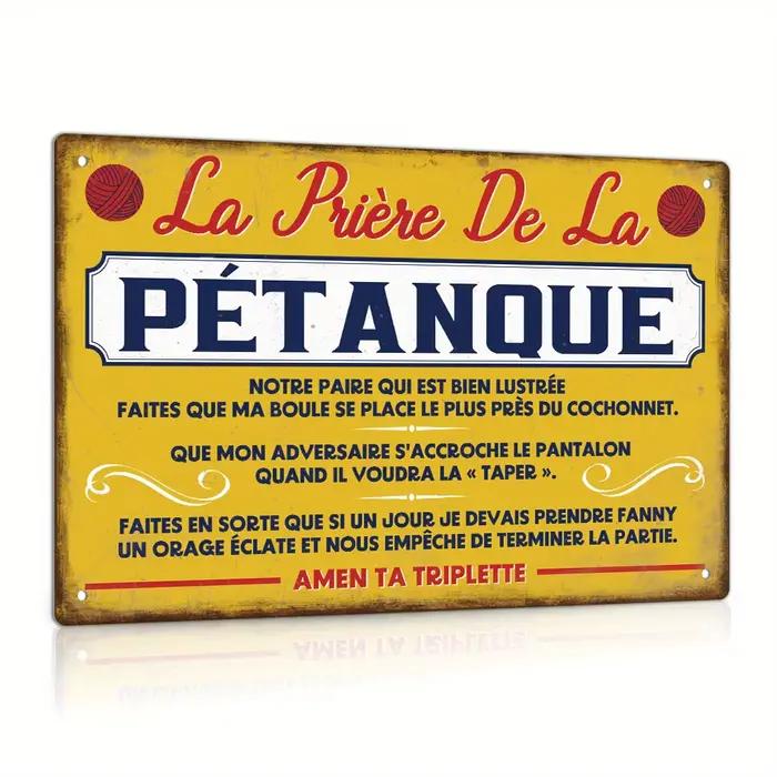 Panneau métallique Vintage français