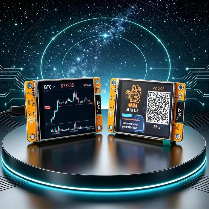 Hashrate 987KH/s NMMiner Bitcoin Lucky Miner pour les passionnés d'informatique, écran intelligent de loterie solo de 2,8 pouces, Crypto ESP32-2432S028R DROOM