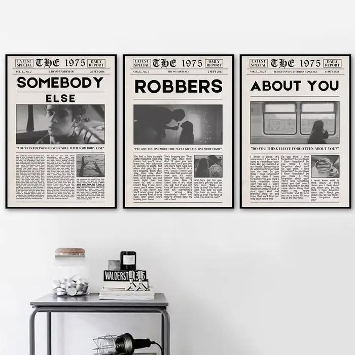 Imprimés d'art de journal rétro