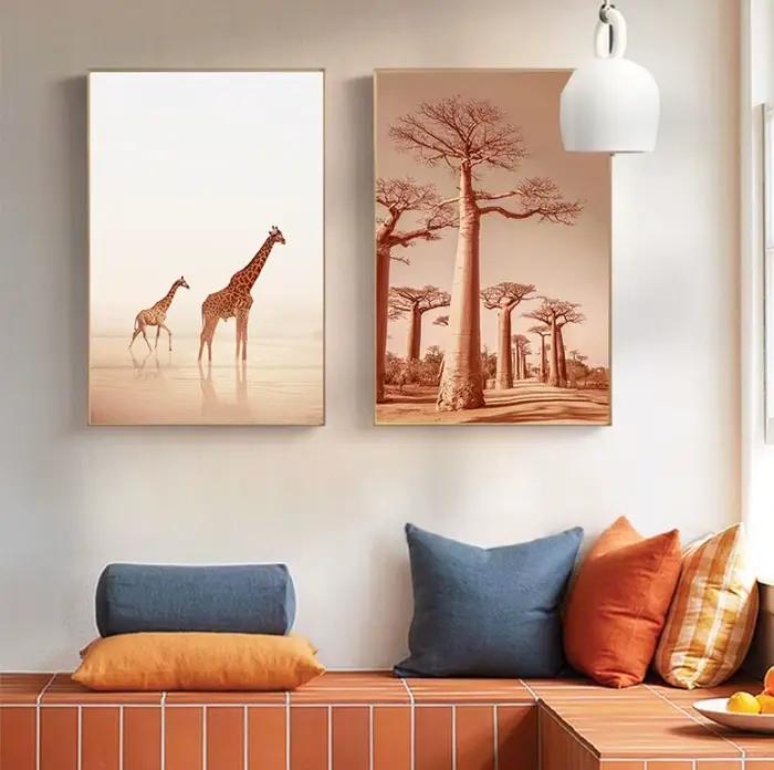 Affiche murale avec image d'animaux