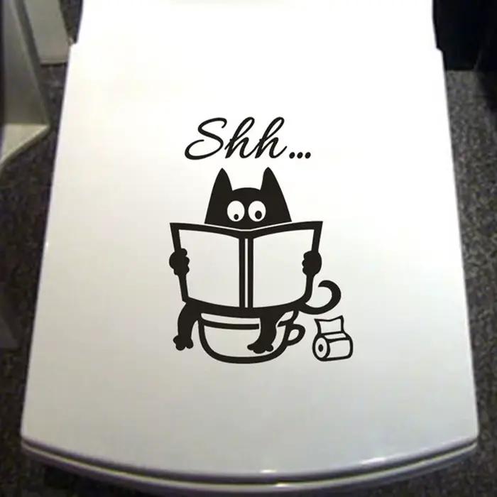 Créatif et amusant Shh... Autocollant mural pour toilettes