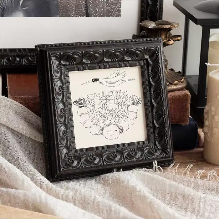 Cadre photo vintage de style américain de 6 pouces