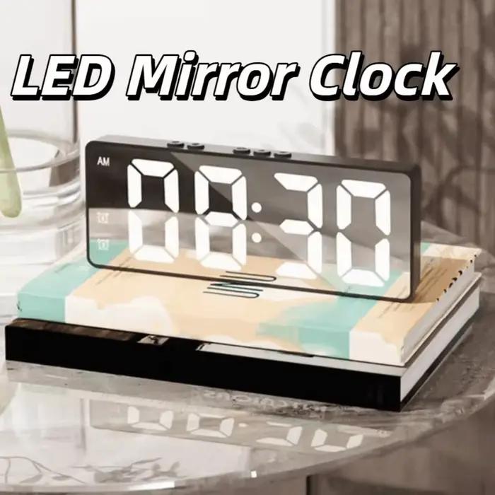 Horloge miroir LED avec affichage numérique